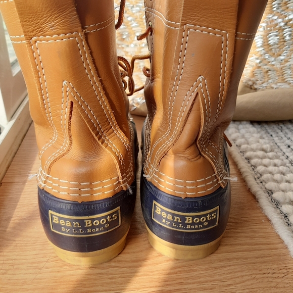 Bean Boots by L L Bean Size 8M | Leather Upper | Navy Rubber | Duck Boot - Picture 7 of 13